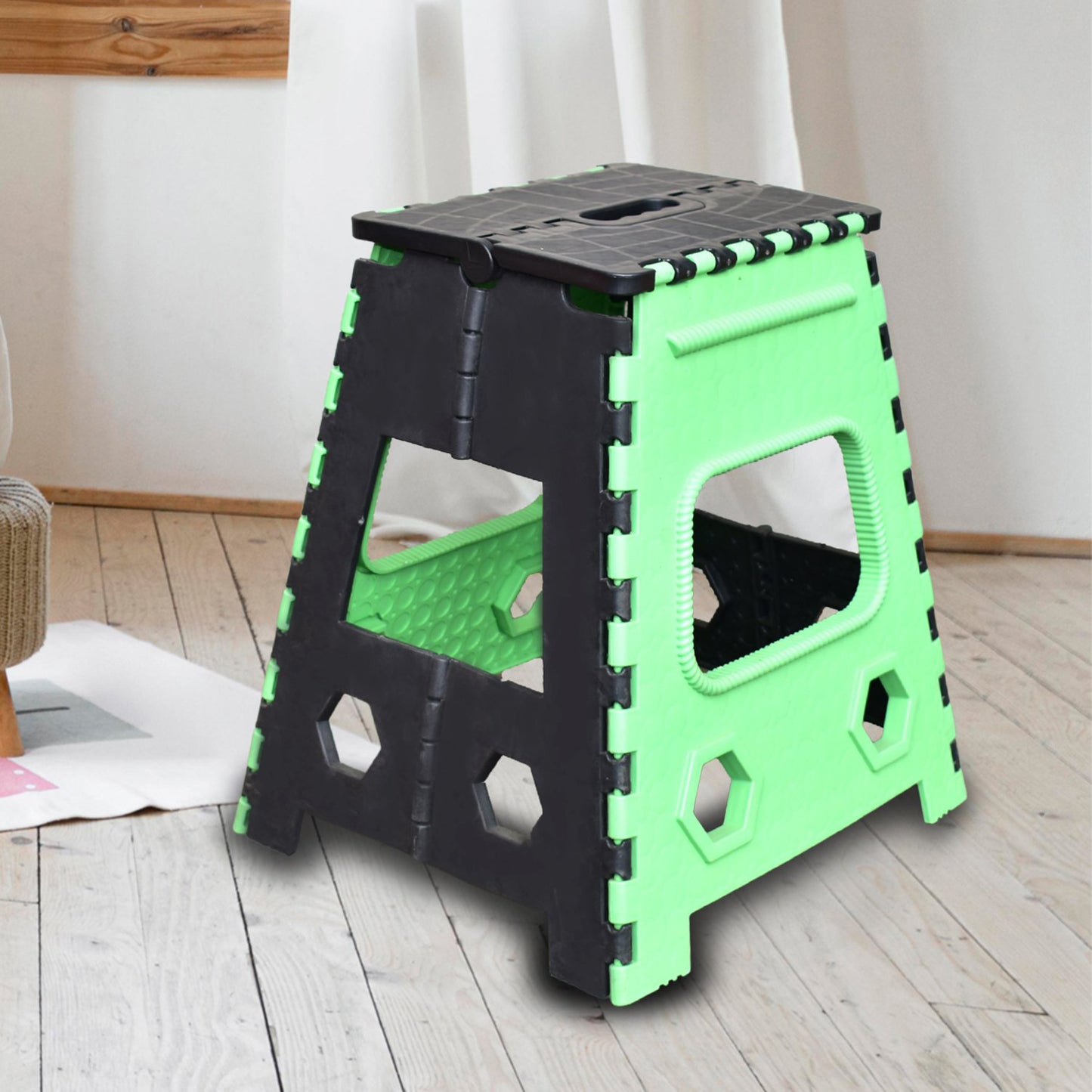1pc 18inch Folding Stool For Adults And Kids Also For Kitchen Stepping With (Brown Box) - Happy Price - Image 5