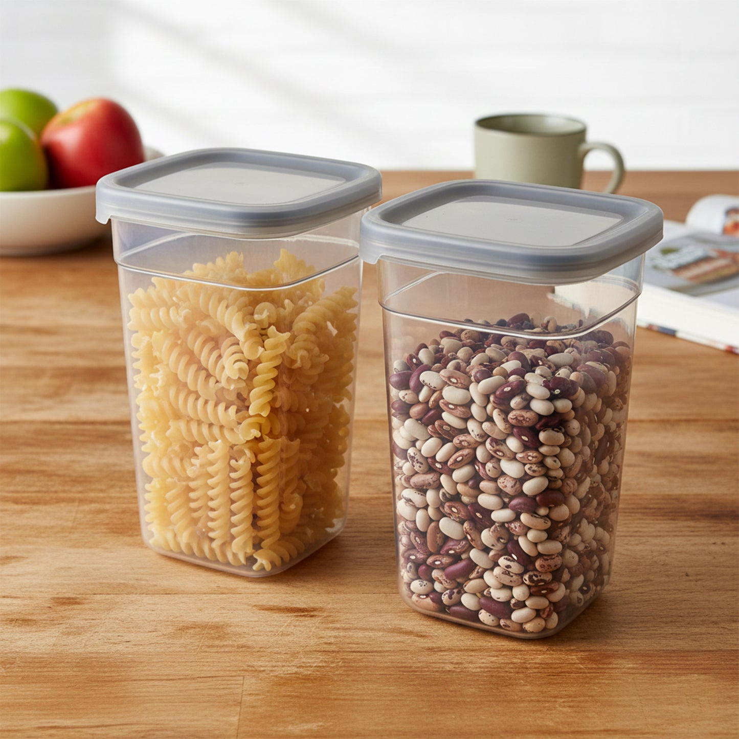 Plastic Food Storage Container Set - 1200 ML Each, 6 Pieces - Happy Price - Image 3