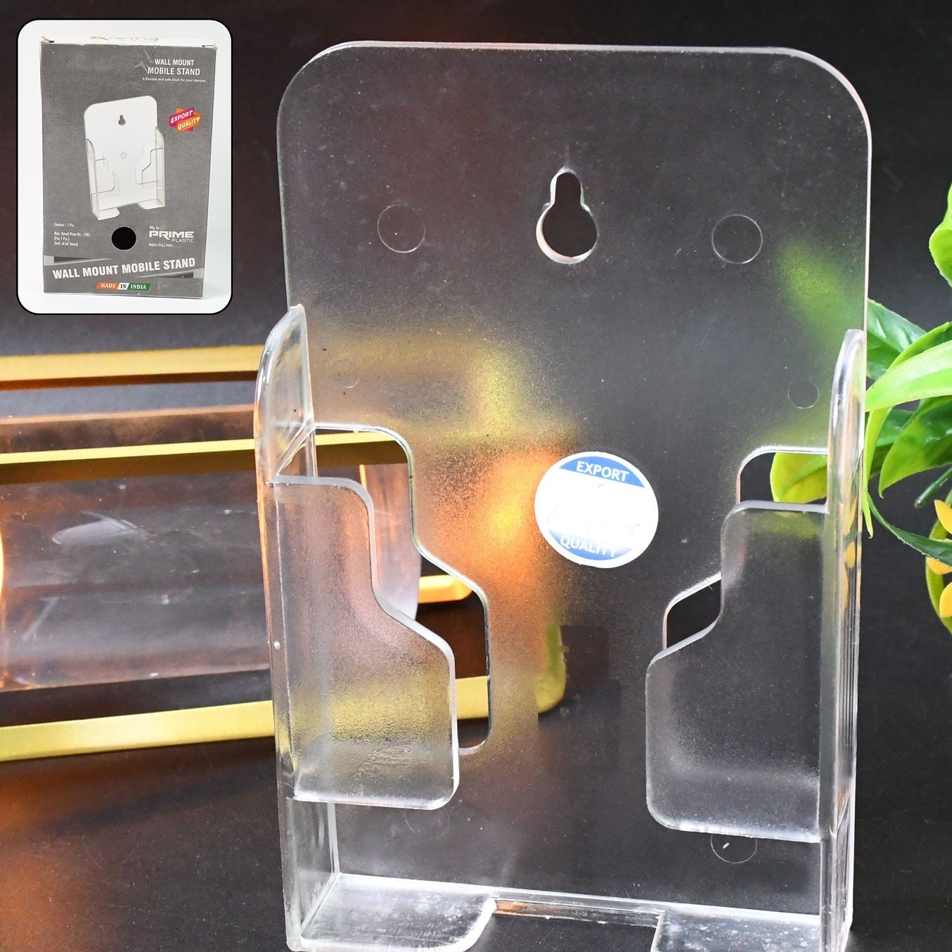 Wall Mount Mobile Holder for All Phones - ABS Plastic - Happy Price - Image 1