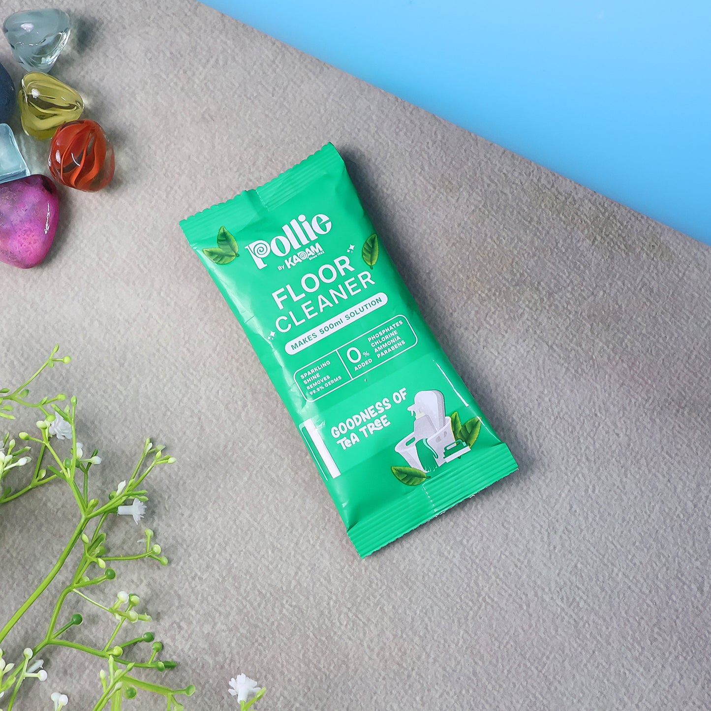 Pollic Kadam Concentrated Floor Cleaner Sachet - Tea Tree Fragrance (50 Gm) - Happy Price - Image 3
