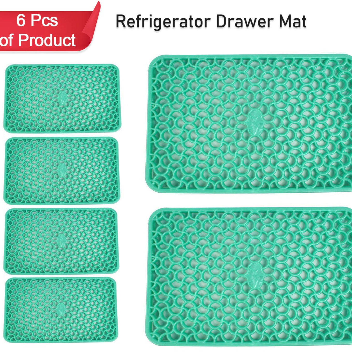 Waterproof Pvc Refrigerator Drawer Mats Multipurpose Matsfridge Mats Set Of 6 Pcs - Happy Price - Image 1