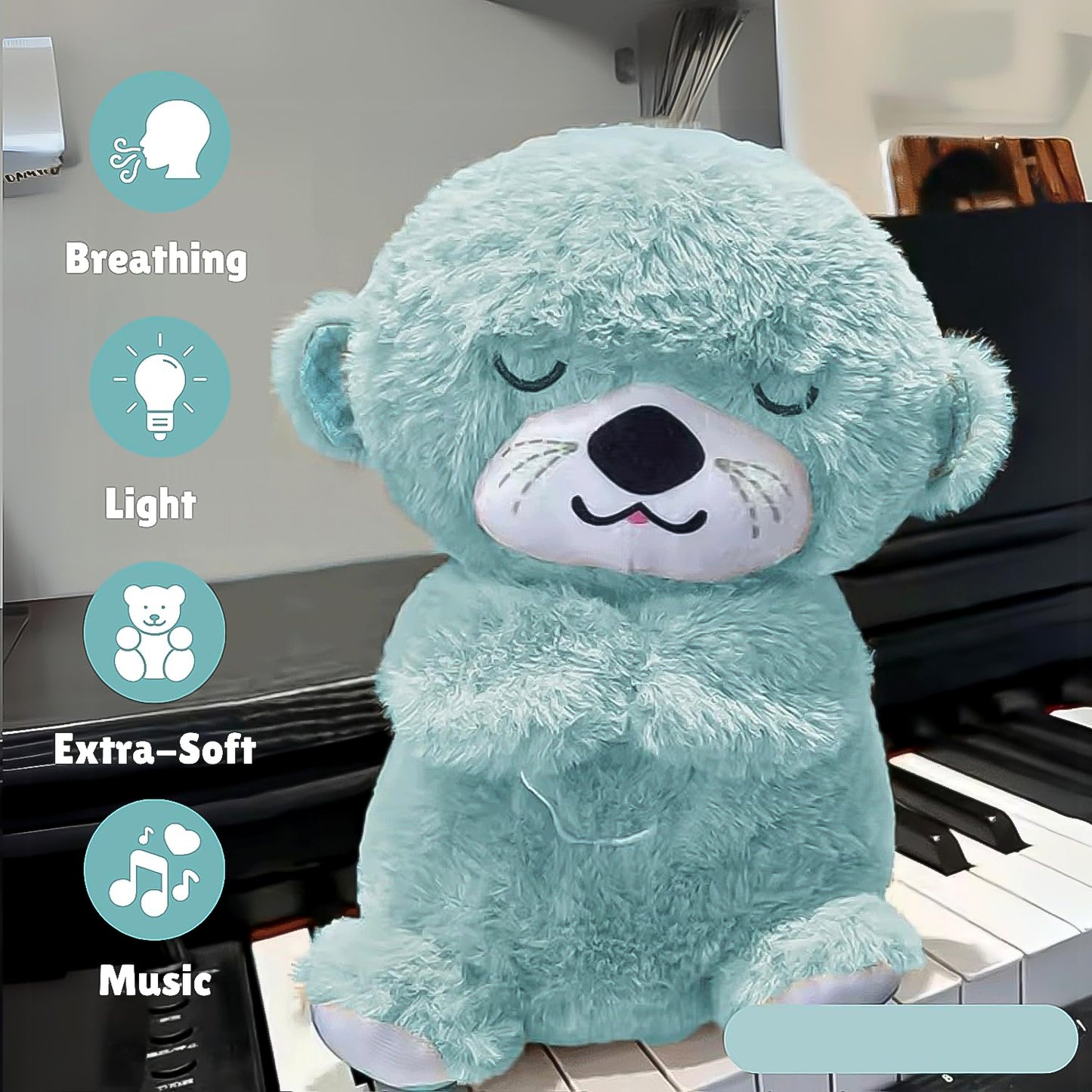 Soft Plush Musical Teddy Bear Toy With Led Light  (1 Pc) - Happy Price - Image 5