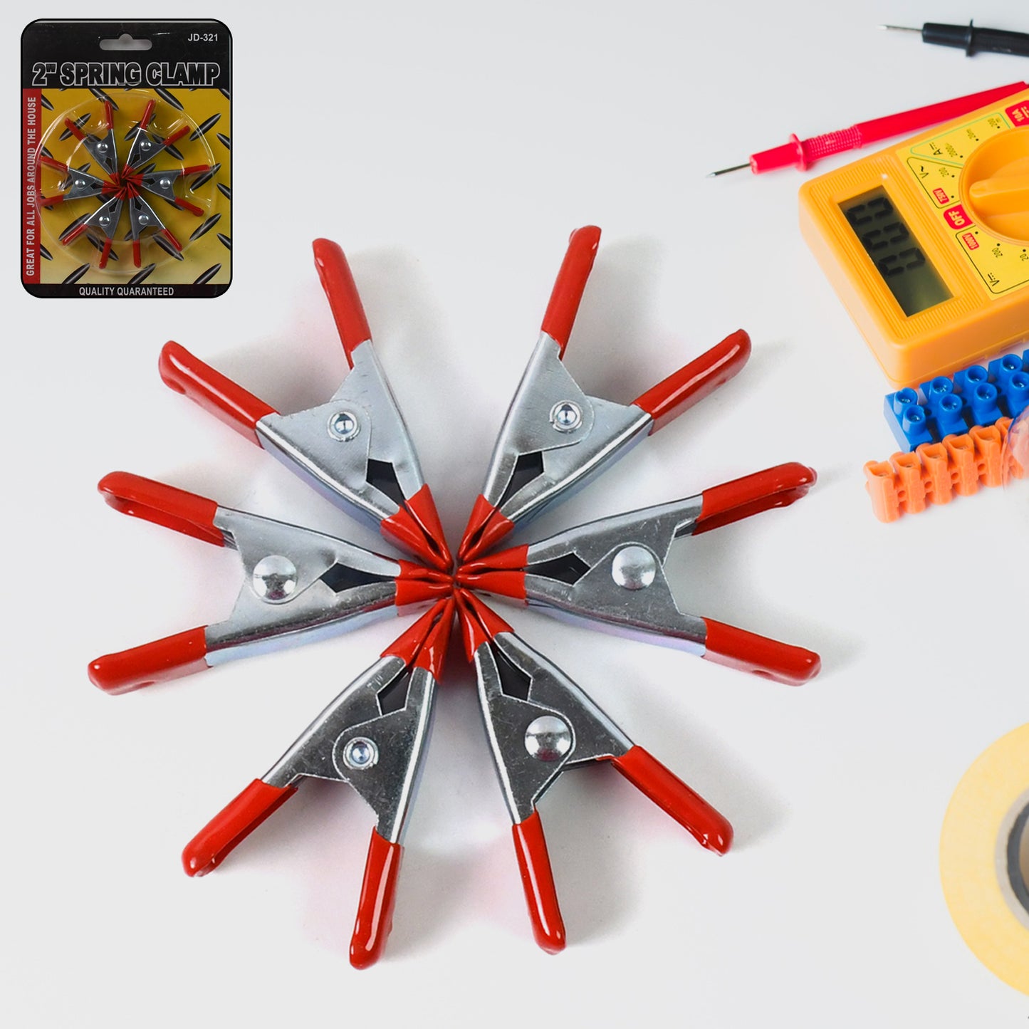 2 Inch Heavy Duty Spring Metal Spring Clamps (6 Pcs Set) - Happy Price - Image 2