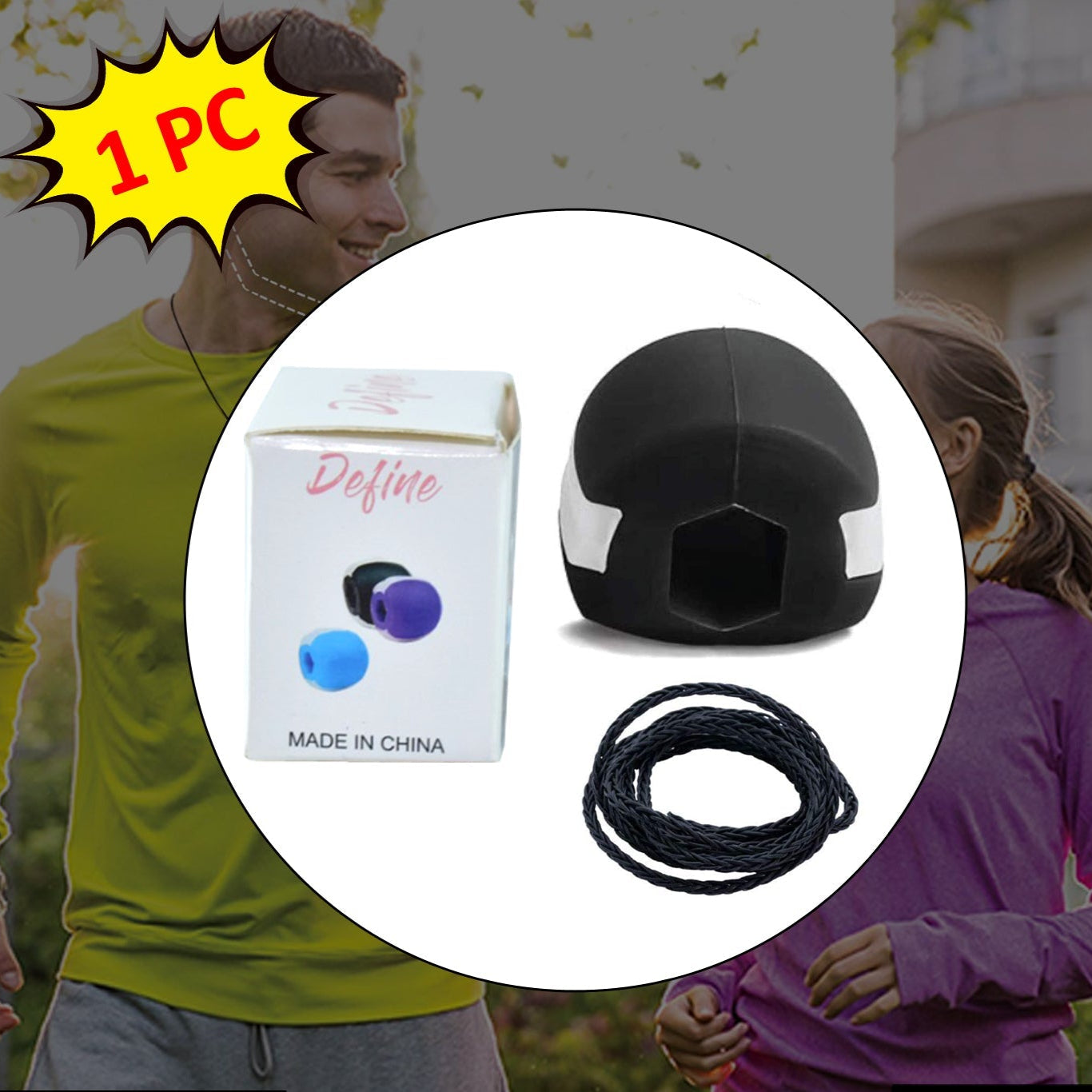 Cn Blk Jaw Exerciser Used To Gain Sharp And Chiselled Jawline Easily And Fast. - Happy Price - Image 1