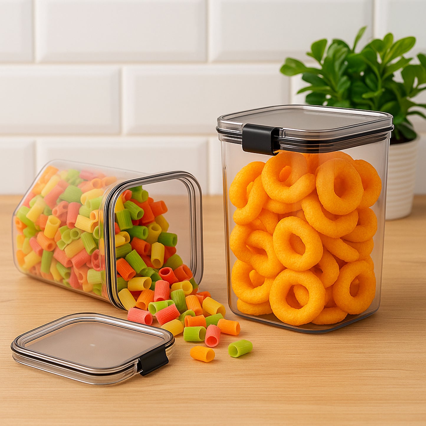 1200 Ml Airtight Lock  Lock Food Storage Container Set  2 Piece - Happy Price - Image 4