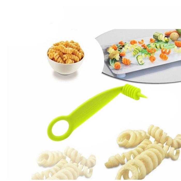 2013 Kitchen Plastic Vegetables Spiral Cutter  Spiral Knife  Spiral Screw Slicer - Happy Price - Image 1