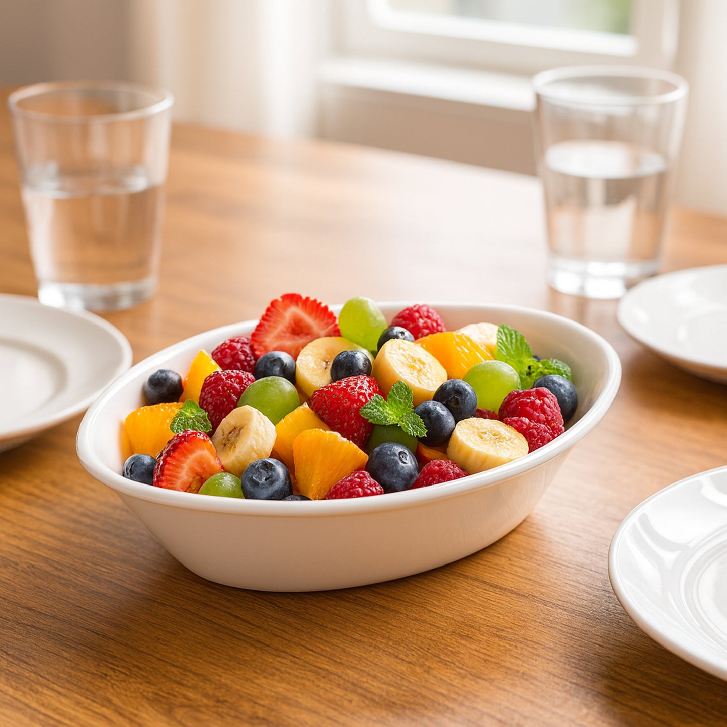 White Oval Serving Bowl - Deep Plastic Dish for Salads & Curries (1 Pc) - Happy Price - Image 6