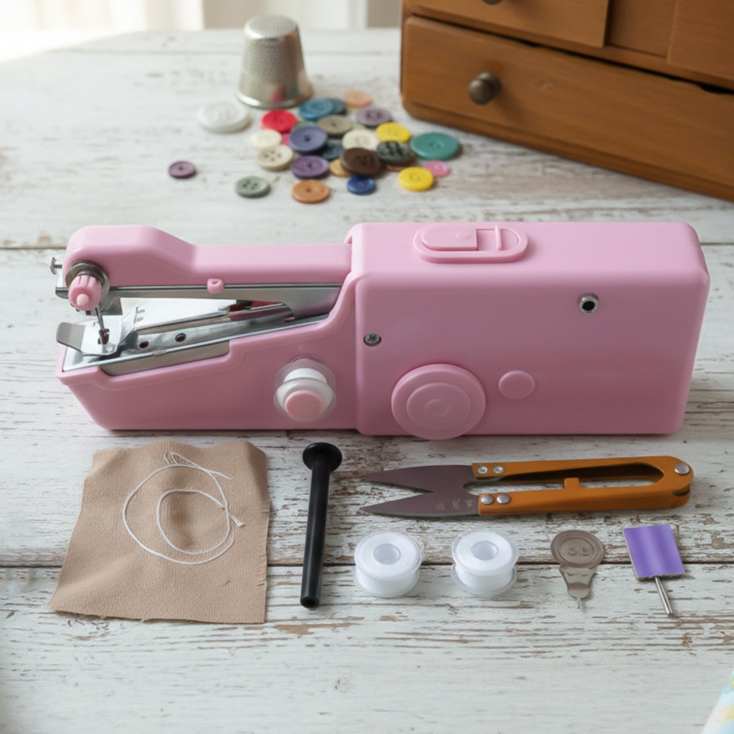 Compact Handheld Sewing Machine Set for Quick Repairs - 1 Set - Happy Price - Image 3