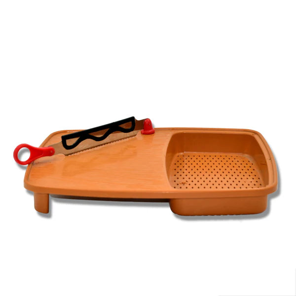 Thick Plastic Kitchen Chopping Cutting Slicing Tray With Holder - Happy Price - Image 3