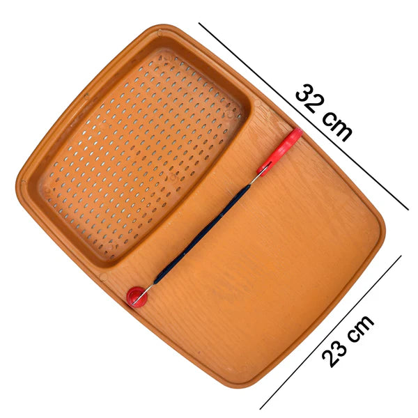 Thick Plastic Kitchen Chopping Cutting Slicing Tray With Holder - Happy Price - Image 4