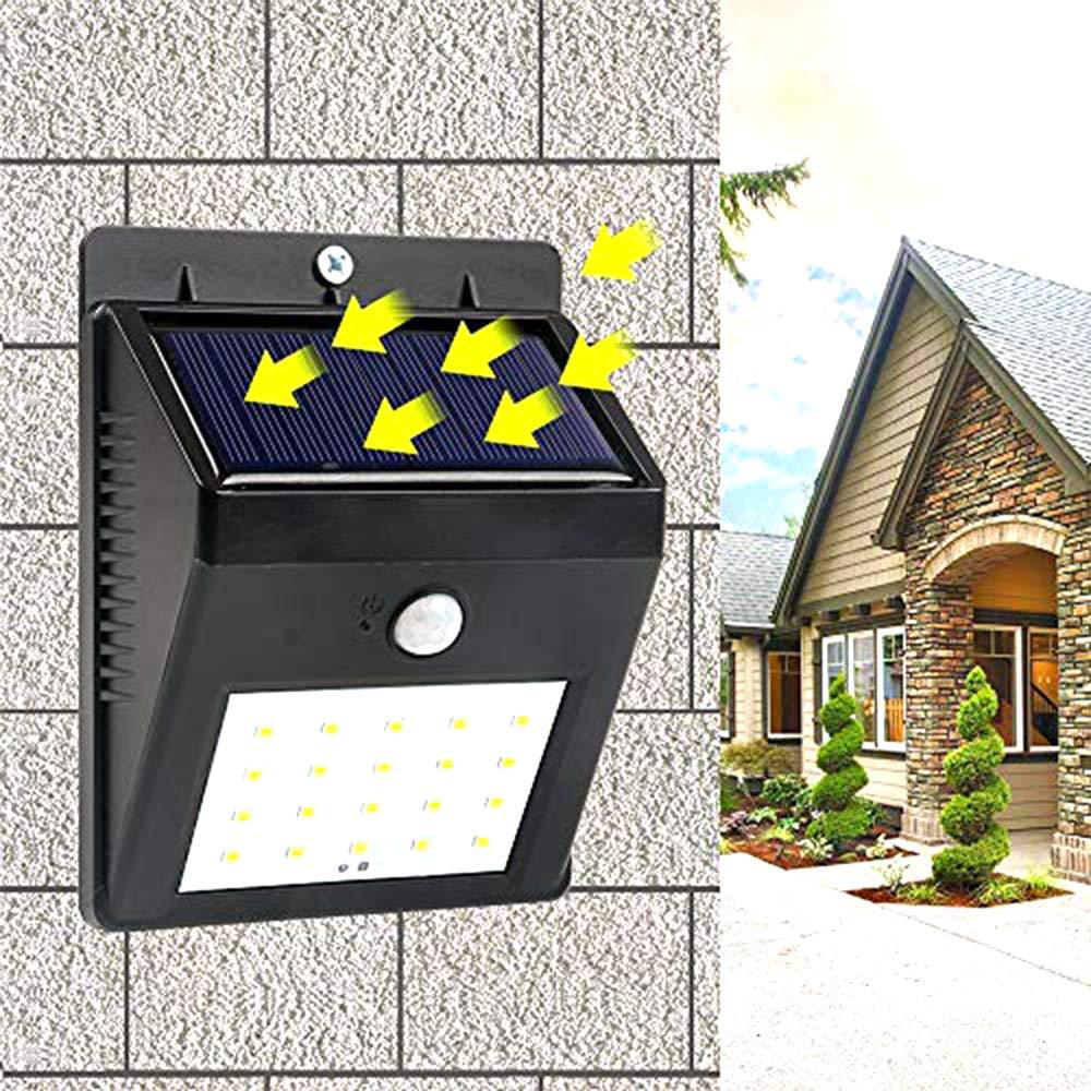 Solar Security Led Night Light For Home Outdoorgarden Wall (Black) (20-led Lights) - Happy Price - Image 3