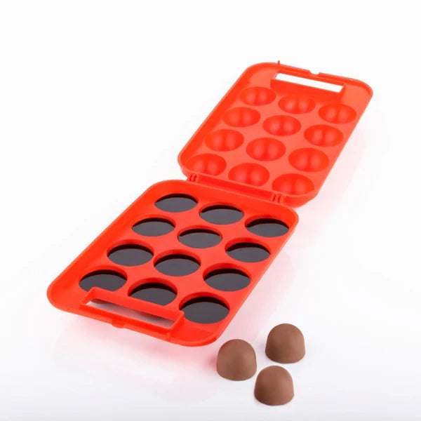 12 Egg Plastic Carrier Tray with Lid for Refrigerator Storage (1 PC)