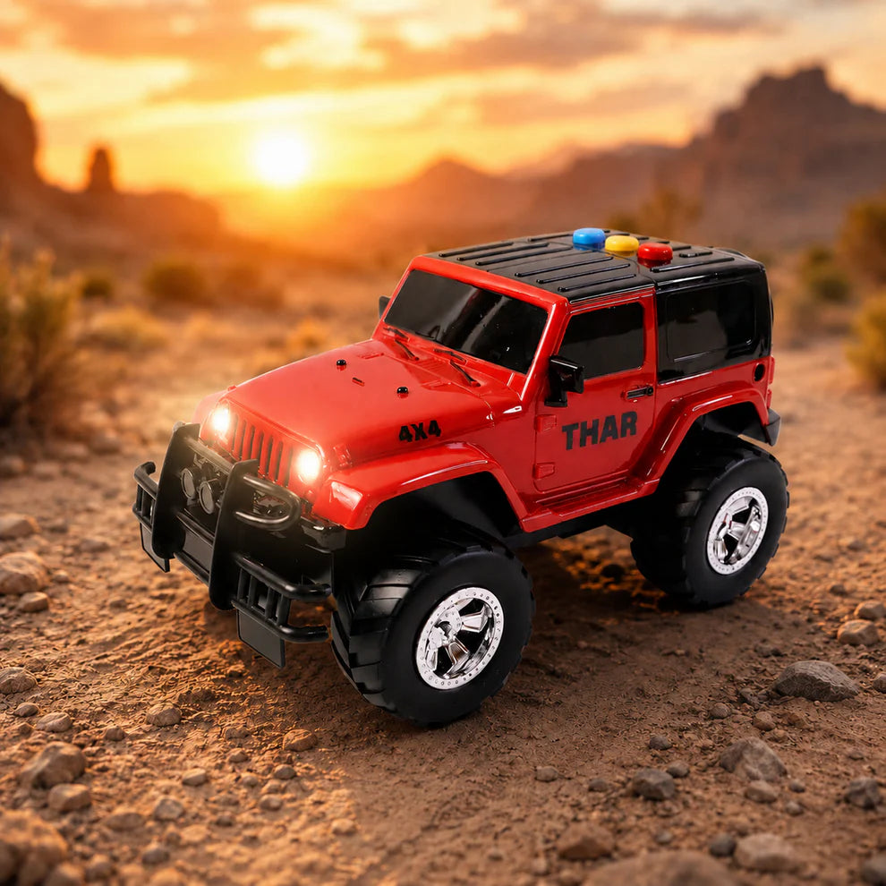 Kids Dinosaur Hunter Off-road Friction Powered Toy Jeep Car (1 Pc)
