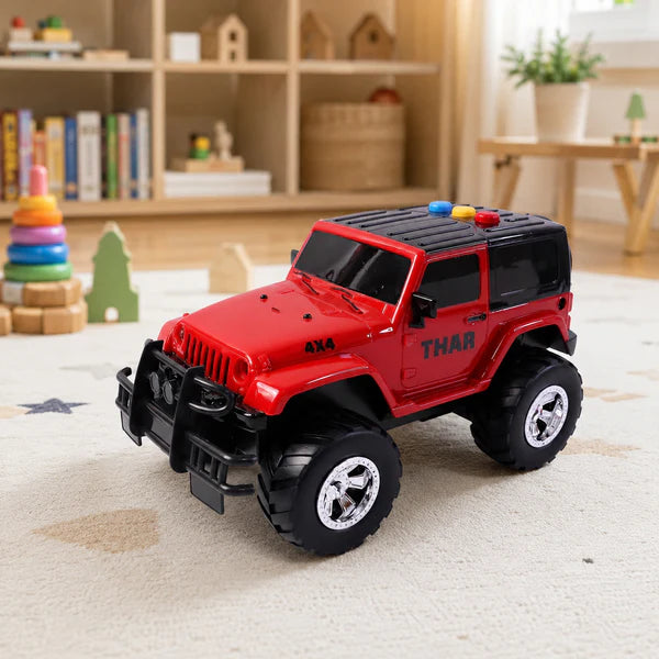 Kids Dinosaur Hunter Off-road Friction Powered Toy Jeep Car (1 Pc)