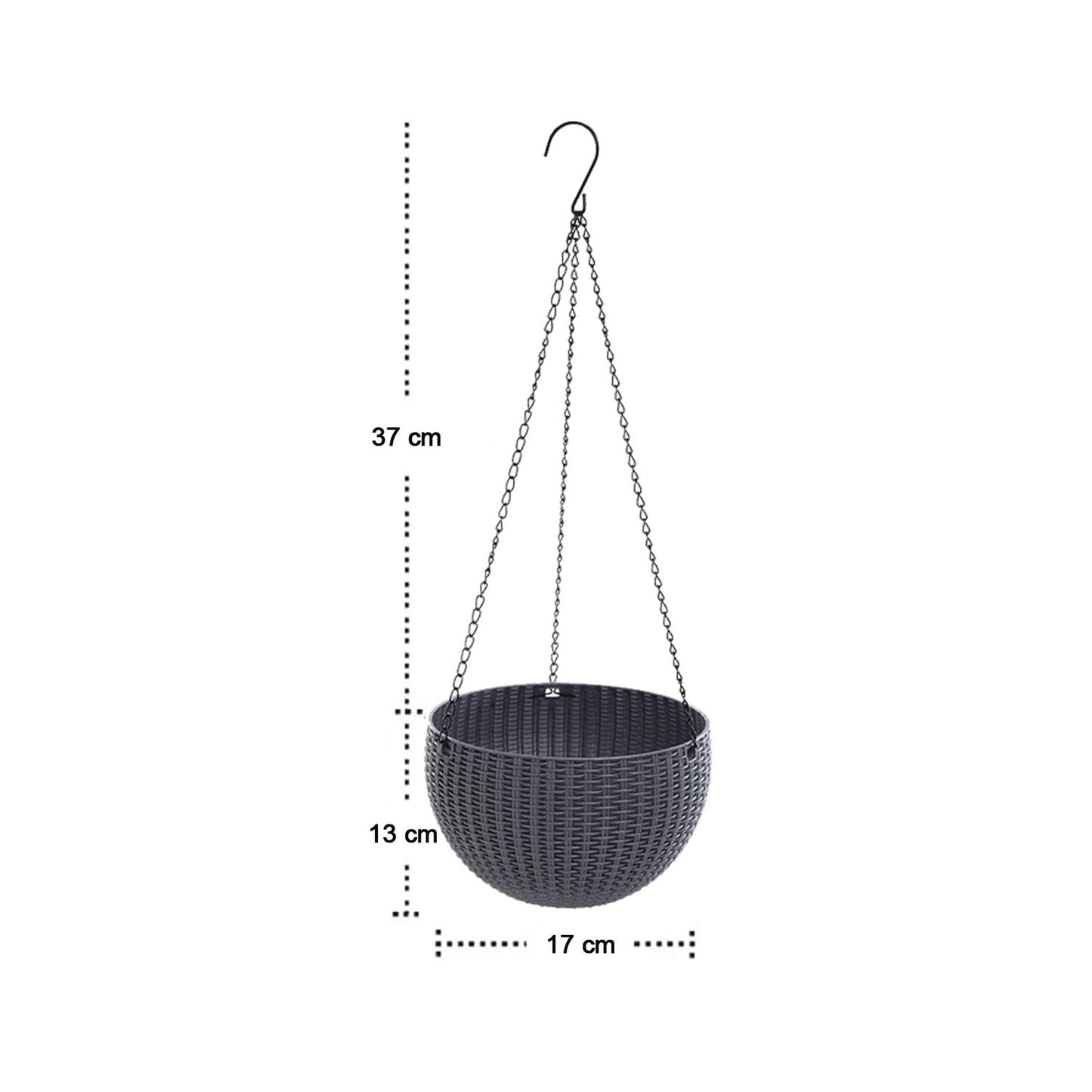 Plastic Hanging Planter with Chain (6 Pc Set) - Happy Price - Image 4