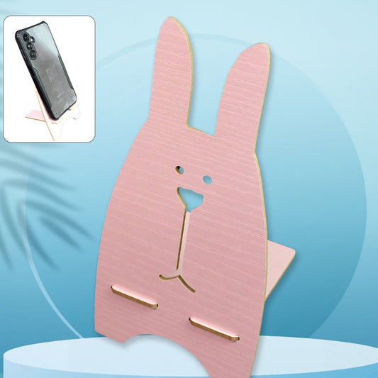 Wooden Cute Lovely Rabbit Design Mobile Stand (1 Pc) - Happy Price - Image 1