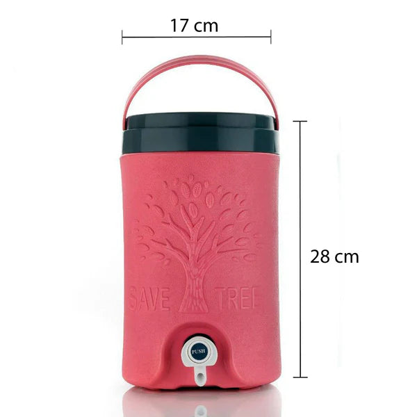 5 Litre Insulated Water Jug with Cup - Multi-colour Plastic (1pc)