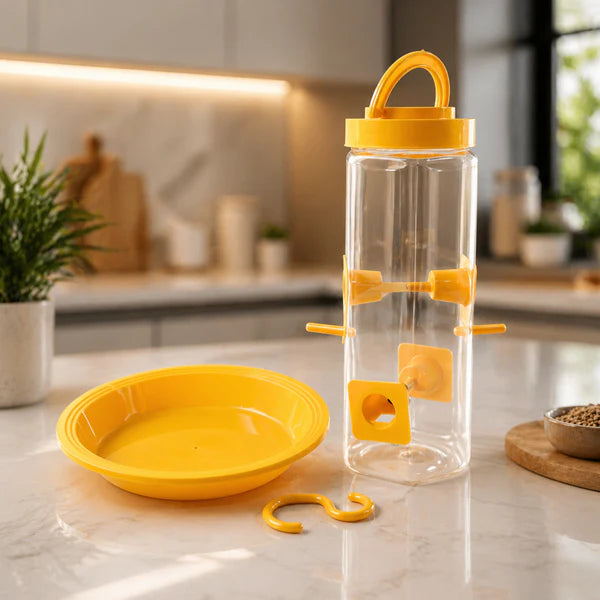 Hanging Bird Feeder With Multi Feeding Ports (1 Pc)