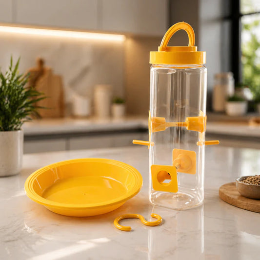 Hanging Bird Feeder With Multi Feeding Ports (1 Pc)