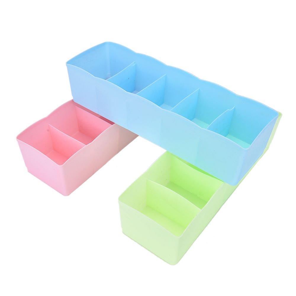 5-compartments Sockshandkerchiefunderwear Storage Box Socks Drawer Closet Organizer Storage Boxes (Pack Of 2) - Happy Price - Image 5