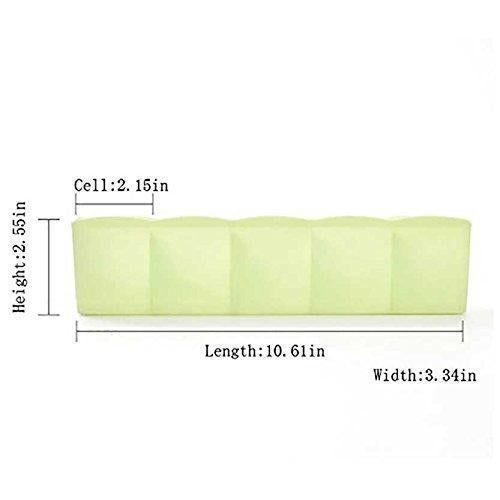 5-compartments Sockshandkerchiefunderwear Storage Box Socks Drawer Closet Organizer Storage Boxes (Pack Of 2) - Happy Price - Image 6