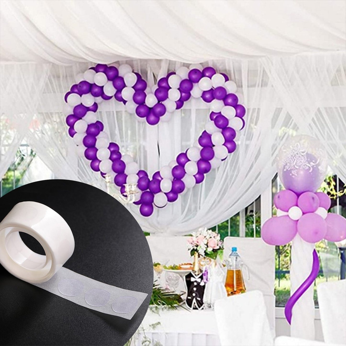Glue Dots For Happy Birthday Wedding Anniversary Baby Shower Decoration - Happy Price - Image 2