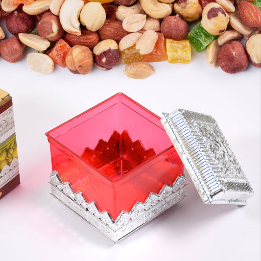 Ruby Dryfruit Storage Container  Attractive Design Box For Home  Gifting  Kitchen Use - Happy Price - Image 1