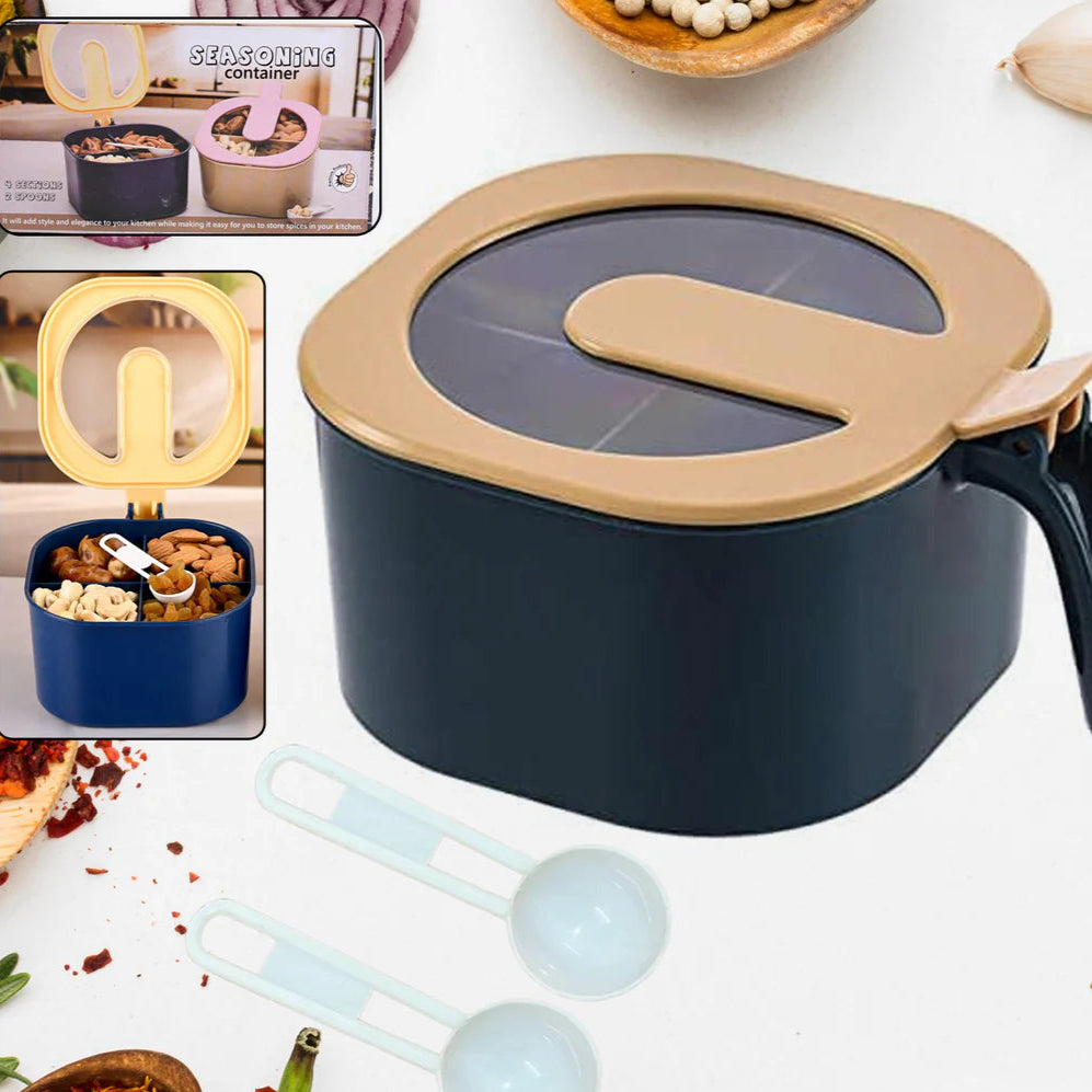 4 Section Fancy Masala Box And Fancy Masala Container Used For Storing Various Types Of Masalas Including In Kitchen Purposes. - Happy Price - Image 1