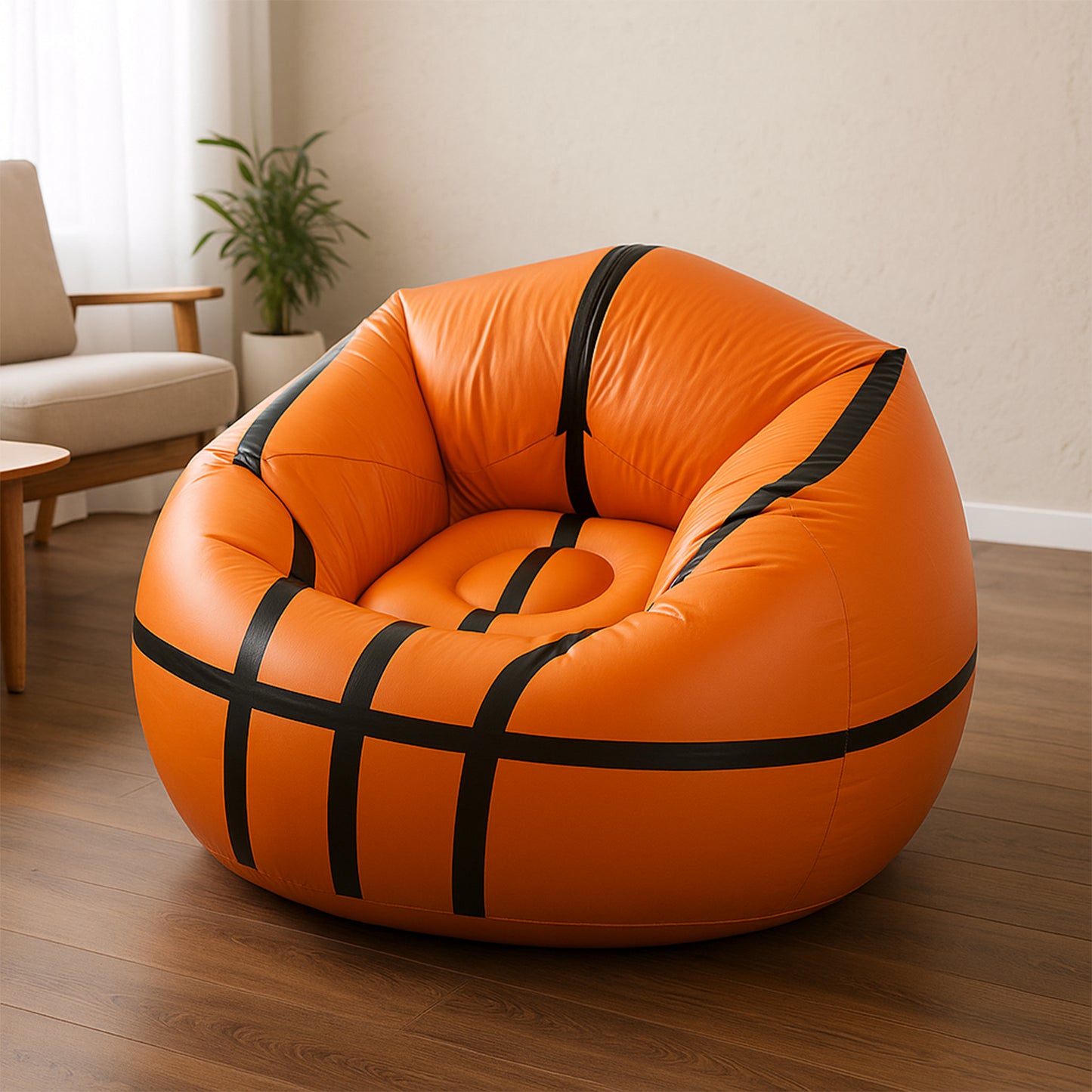 Inflatable Football Chair - Portable Soccer Ball Sofa for Adults & Kids (110cm x 85cm) - Happy Price - Image 3