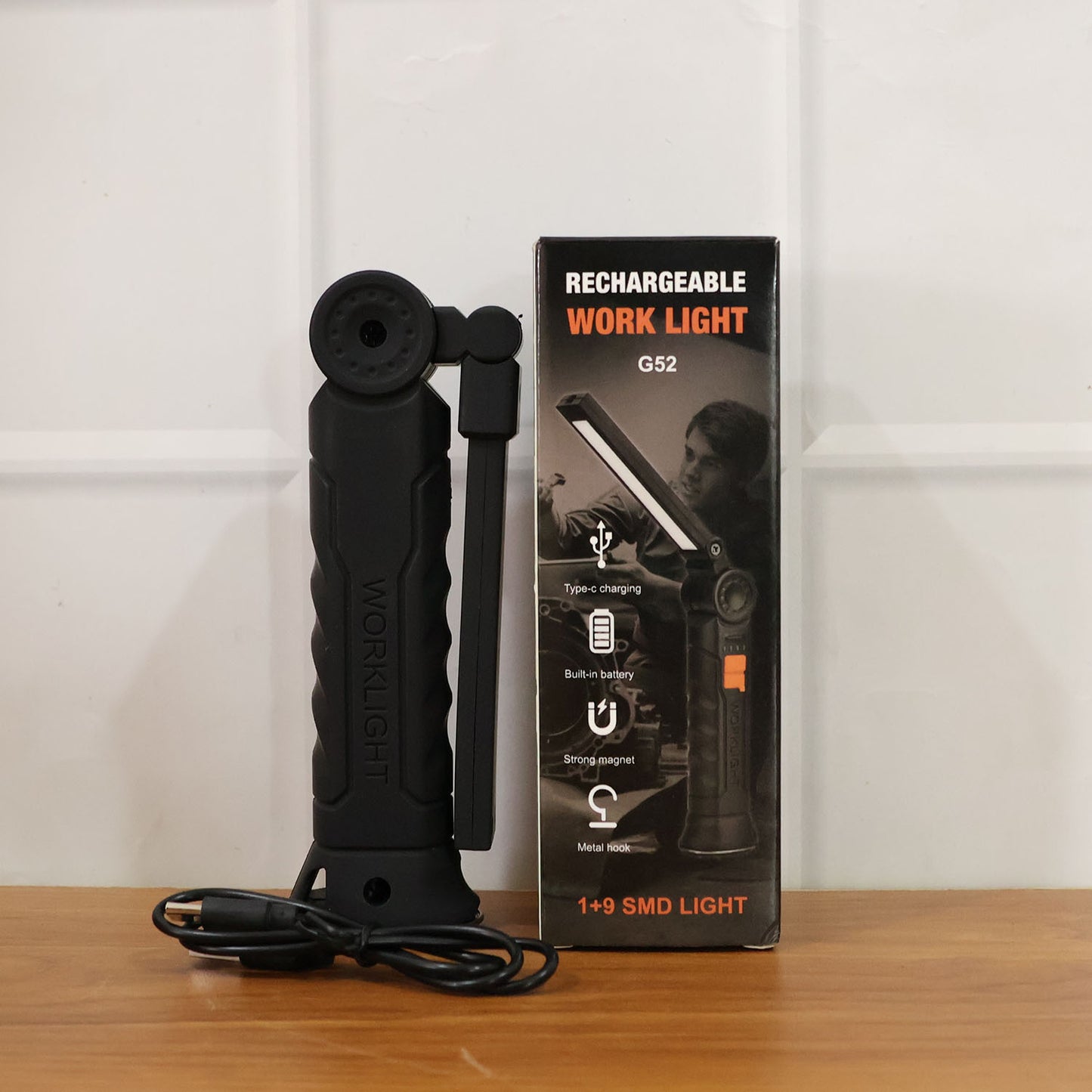 Rechargeable LED Work Light with 360° Rotating Head and Magnetic Base (1 Pc) - Happy Price - Image 7