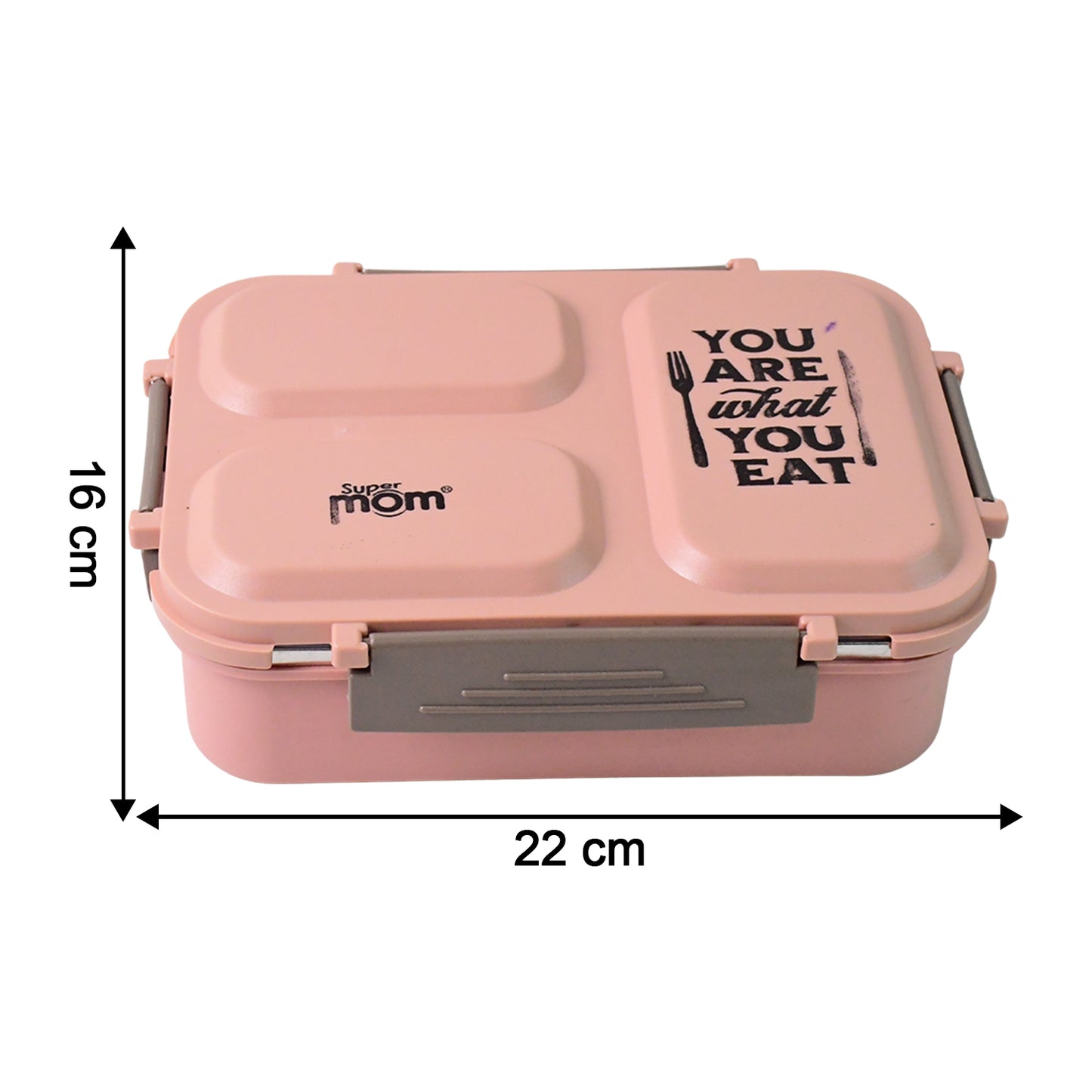 Premium 3-Partition Stainless Steel Lunch Box (1 Pc) - Leak-Proof Tiffin for Office & School - Happy Price - Image 5