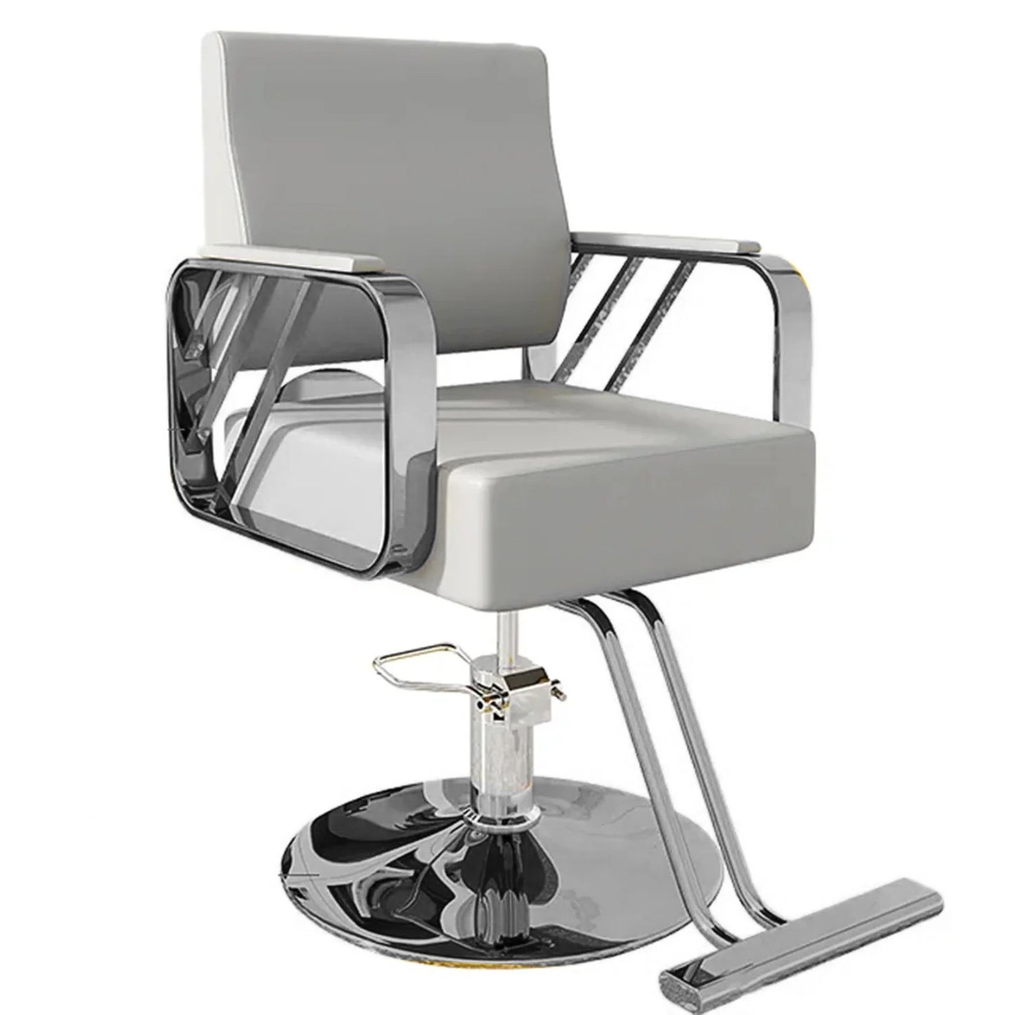 Salon Chair Hydraulic Chair For Business Or Home Simplicity Barber Chair Salon Beauty Spa Shampoo Hair Professional Hydraulic Styling Chair (Silver 1 Unit ) - Happy Price - Image 4