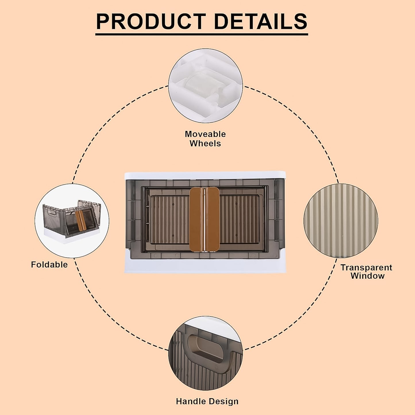 Plastic Folding Wardrobe Storage Organizer (1 Layer  1 Pc) - Happy Price - Image 2