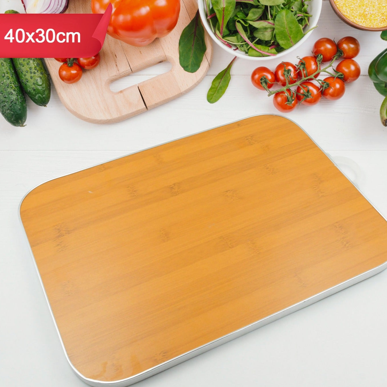 Wooden Chopping Board Big Size Kitchen Chopping Board Household Cutting Board Knife Board Vegetable Cutting And Fruit Multi-purpose Steel Vs Wooden Sticky Board Cutting Board For Kitchen Use - Happy Price - Image 1