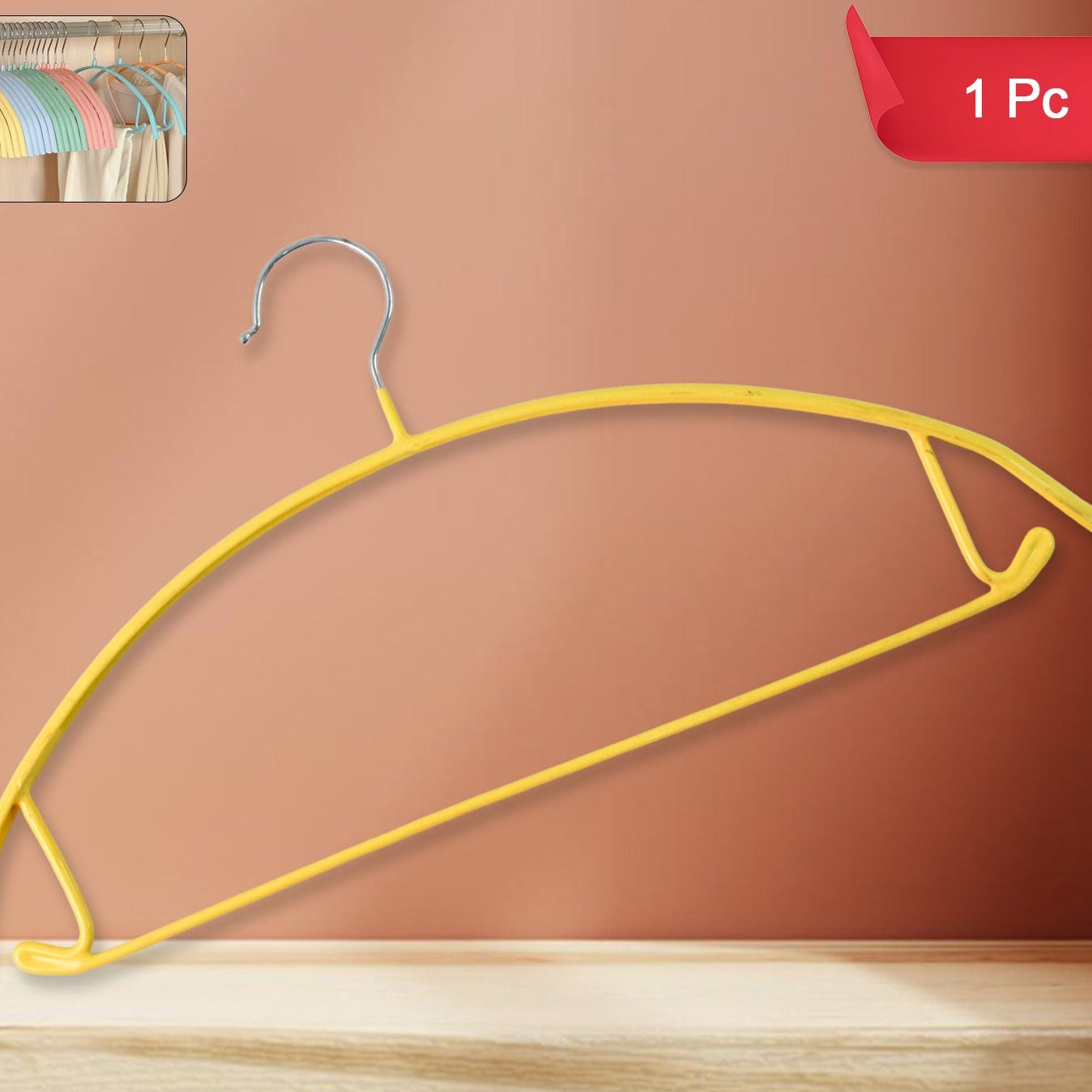 Heavy Duty Metal Clothes Hanger with Non-Slip Coating - 1 Pc - Happy Price - Image 1