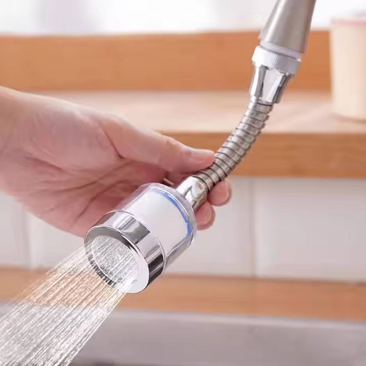 Plastic Faucet Sprayer Extender with Water Saving Jet Stream - 6.5 Inch - Happy Price - Image 3