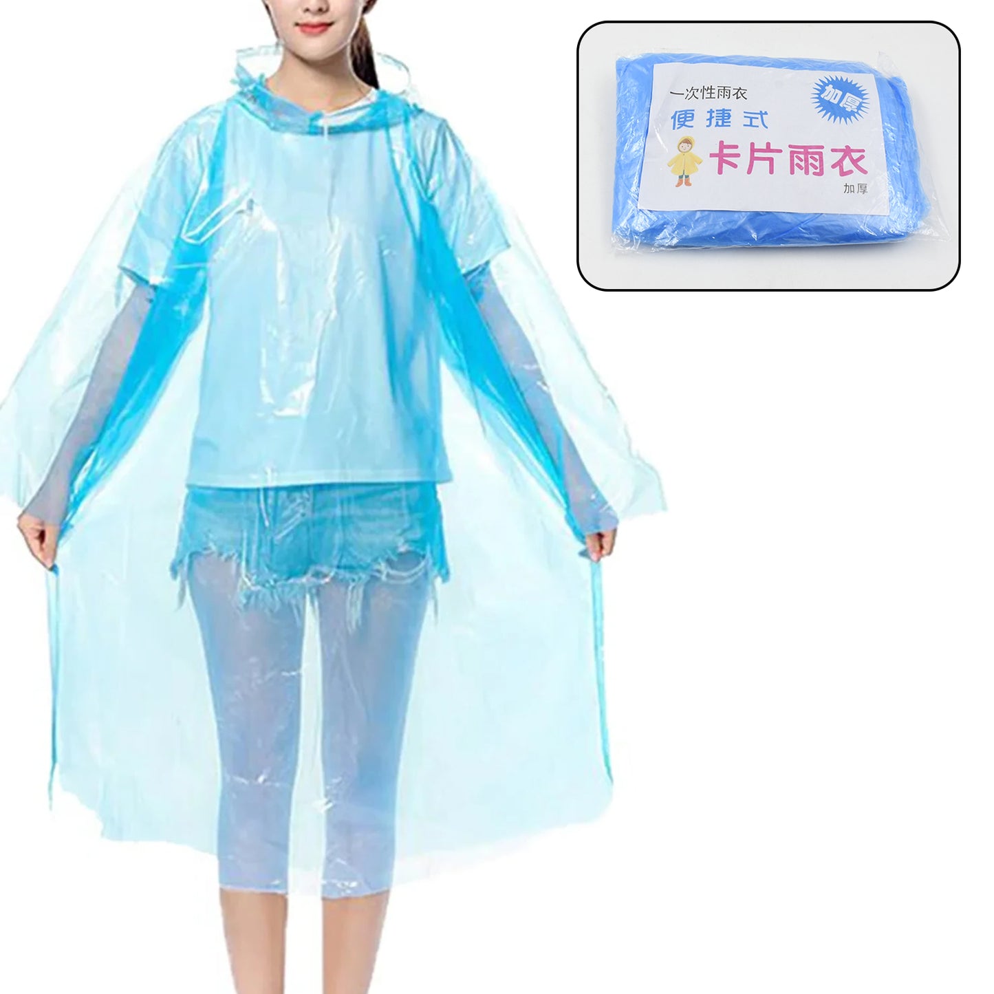 Pocket-Sized Reusable Raincoat - Free Size Waterproof Poncho - Happy Price - Image 3