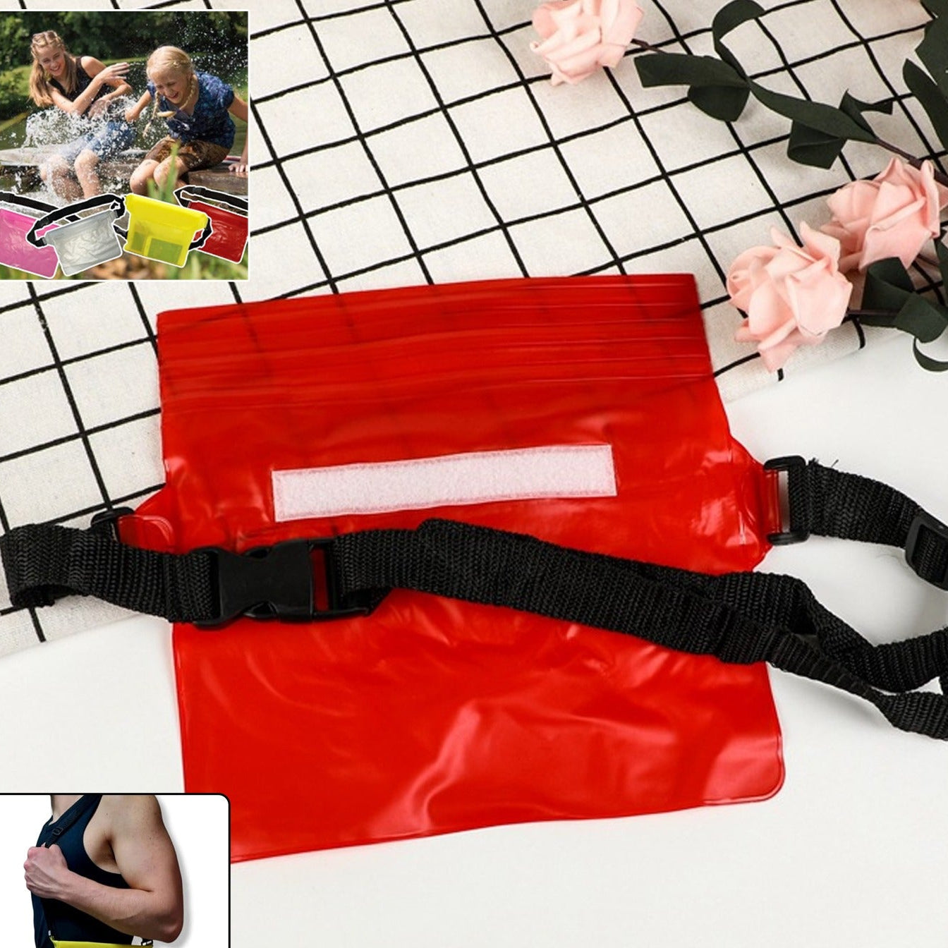 Waterproof Waist Pouch Bag with Adjustable Strap (1 Pc) - Happy Price - Image 1
