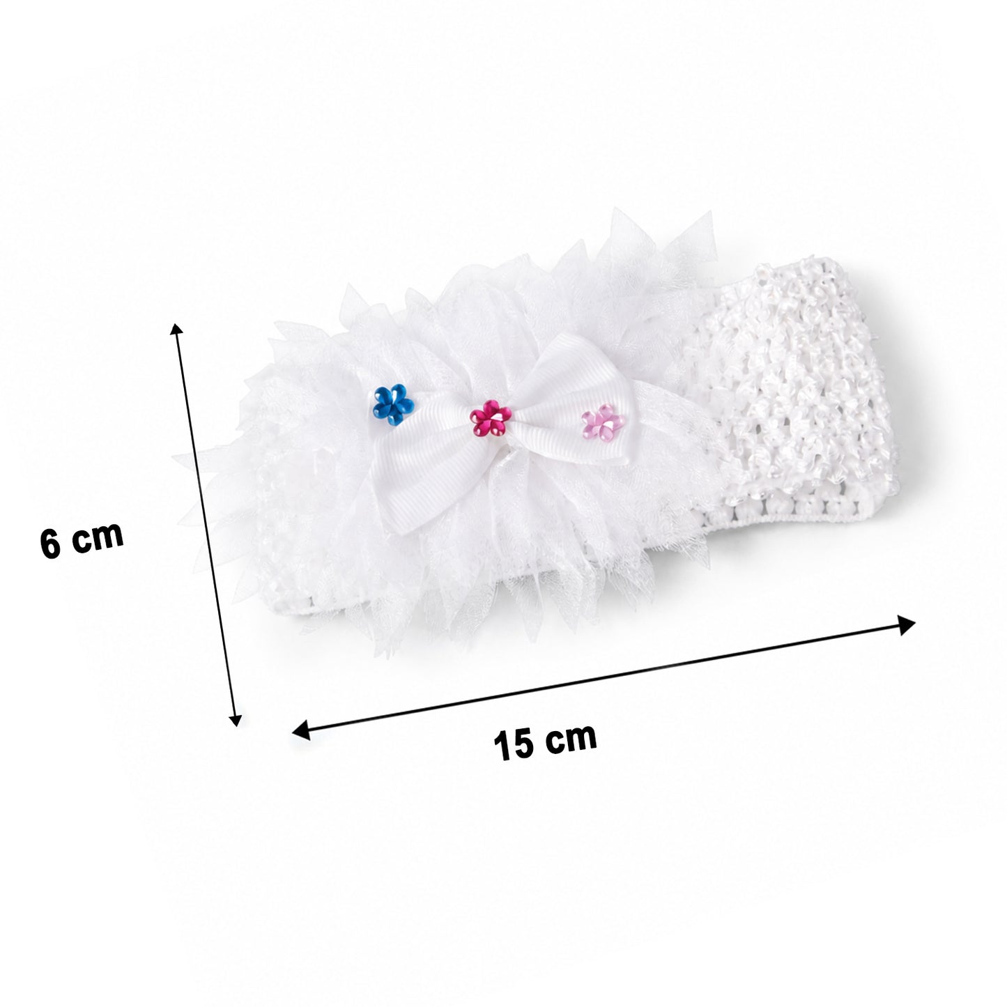 Cute Soft Elastic Floral Baby Headband Stylish Stretchable Hair Band (1 Pc)