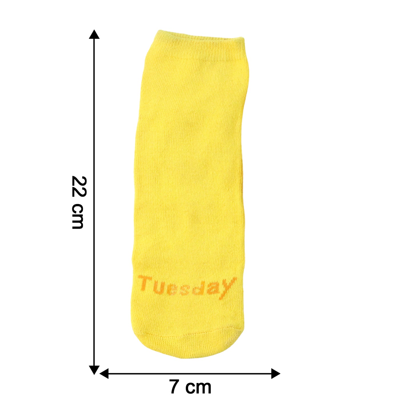 Yellow Striped Crew Socks for Men & Women (1 Pair) - Happy Price - Image 3