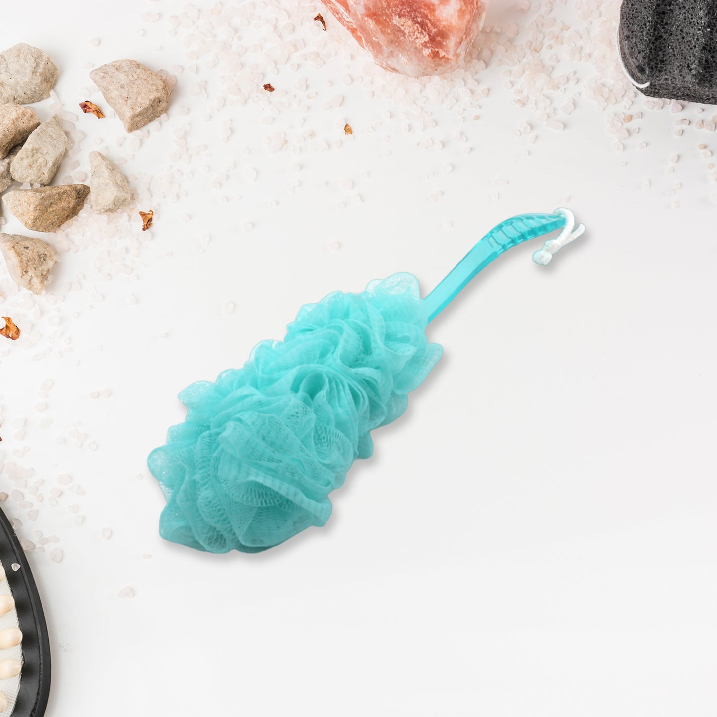 Loofah Back Scrubber For Shower Long Handle Bath Sponge Shower Brush Soft Nylon Mesh Back Cleaner Washer Body Bath Brush For Women And Men Bathroom Shower Accessories (45 Cm) - Happy Price - Image 6