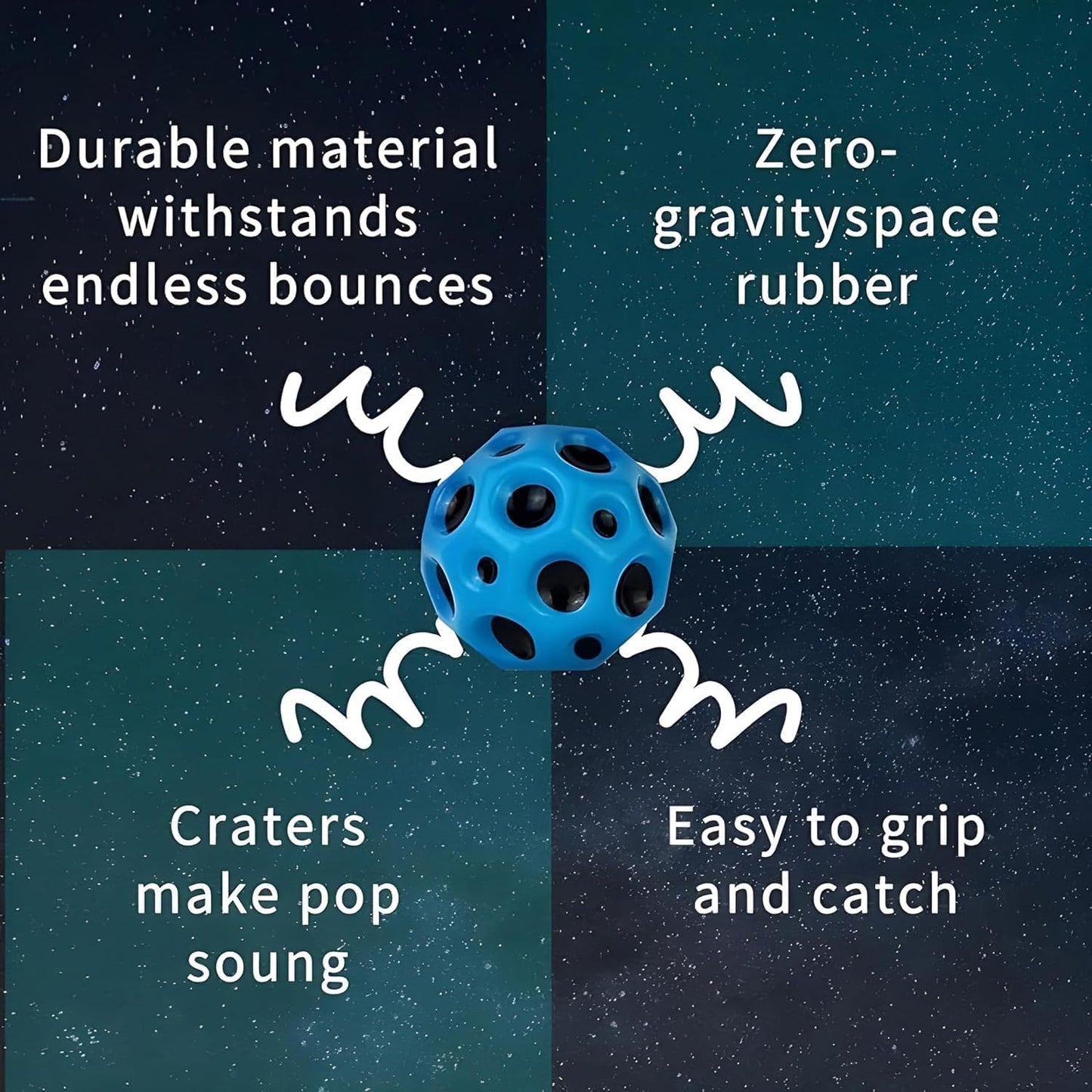 Rubber Super Bouncy Coral Star Anti Stress Ball Multicolor (1 Pc) - Happy Price - Image 3