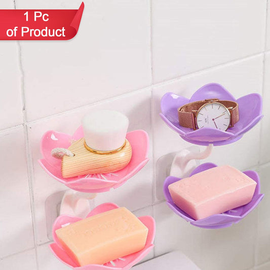 Dabble Layer Flower Self Draining Soap Dish Holder Bathroom Shower Soap Holder Dish Storage Plate Tray For Bathroom Kitchen Bathtub - Happy Price - Image 1