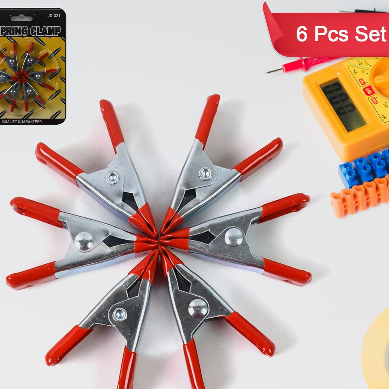 2 Inch Heavy Duty Spring Metal Spring Clamps (6 Pcs Set) - Happy Price - Image 1