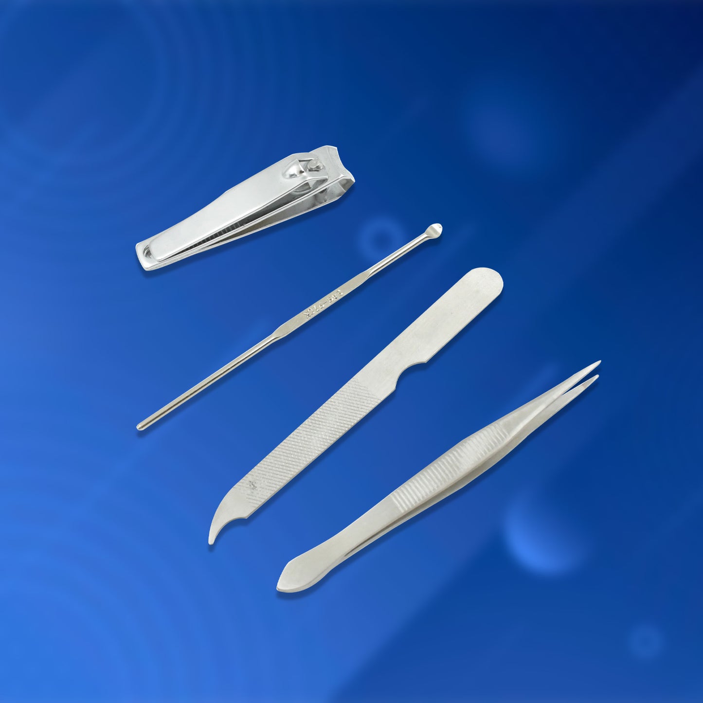 4in1 Nail Clipper Kit With Mirror Fingernail Clipper Manicure Set Stainless Steel Nail Cutter Set Manicure Tool Nail Clippers Care Tools With Lightweight And Beautiful Travel Case (4 Pc Set) - Happy Price - Image 5