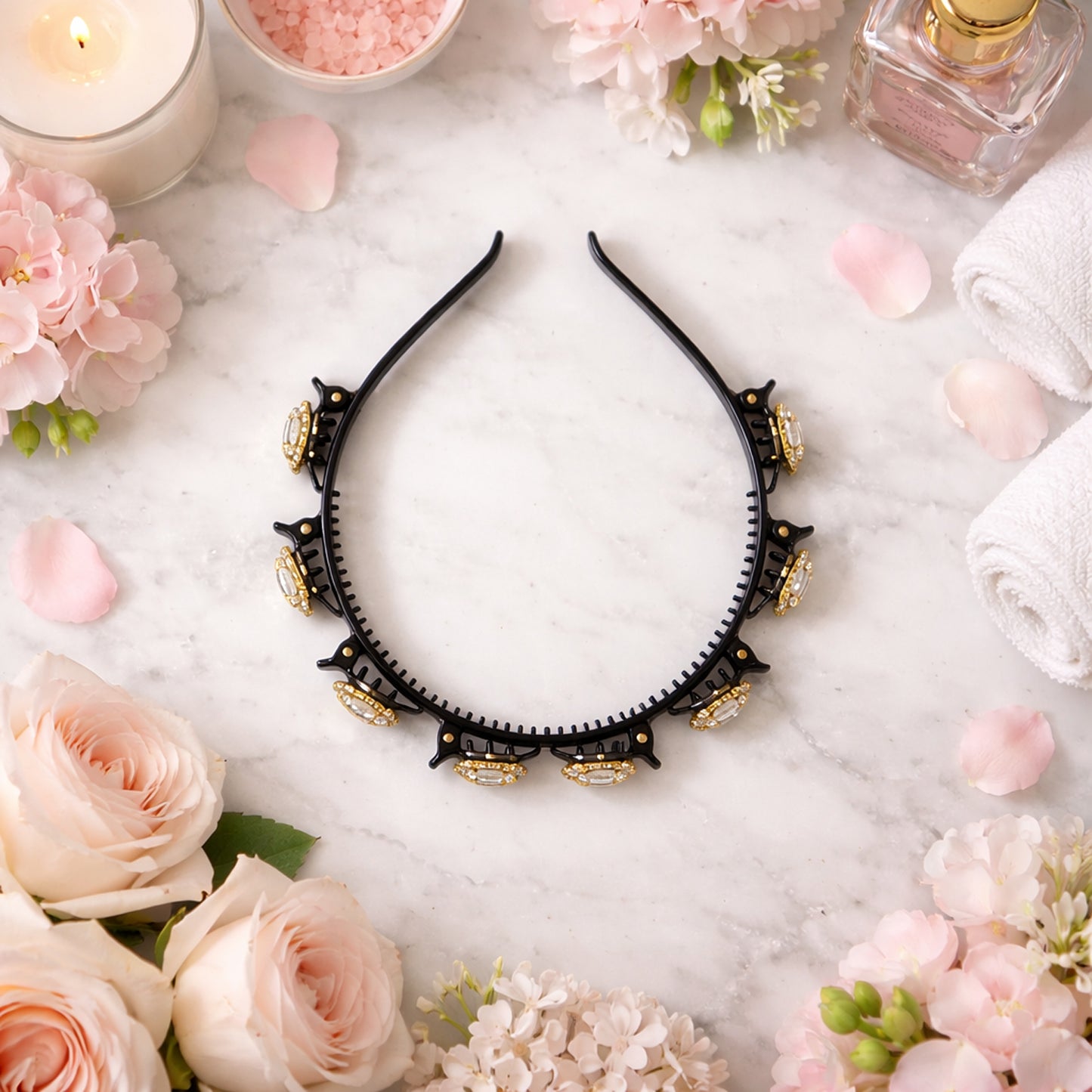 Premium Crystal Studded Designer Hairband For Women  Girls (1 Pc)