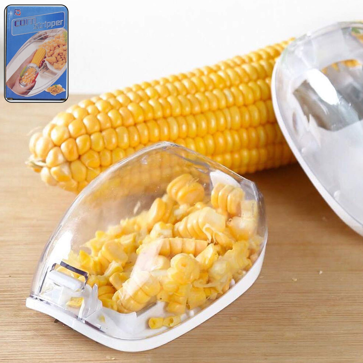 Magic Plastic With Steel Blades Corn Remover Kernel Stripper (1 Pc) - Happy Price - Image 2