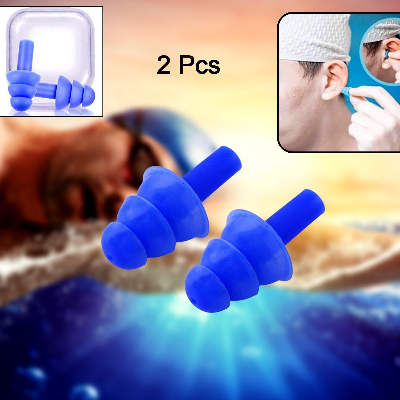 Soft Foam Earplugs for Sleep & Travel - Noise Reduction (2 Pc Set) - Happy Price - Image 1