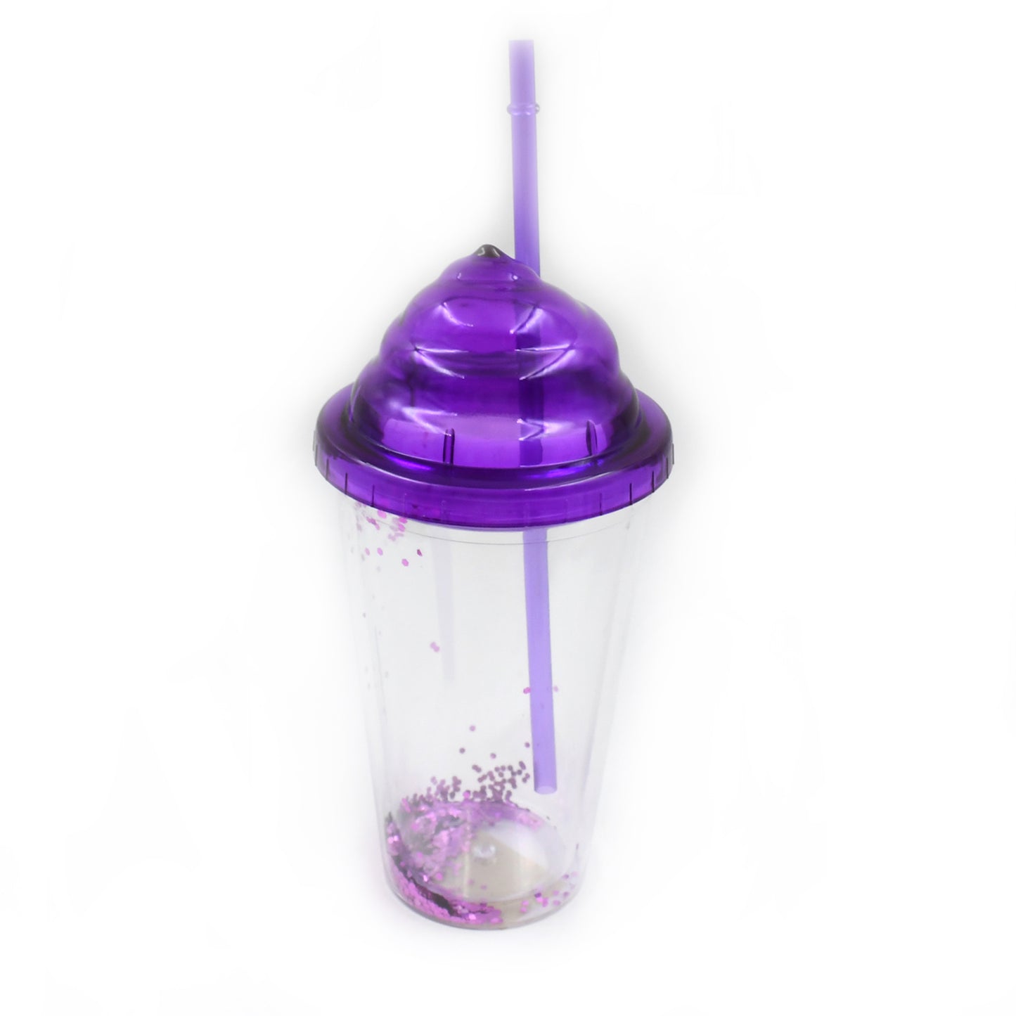 High Quality Plasticcreative Cold Drink Cup  Tumble Reusable Tea Coffee Tumbler With Lid And Straw Double Wall Plastic Drinking Sport Bottletravel Tumbler (1 Pc  Mix Color) - Happy Price - Image 4