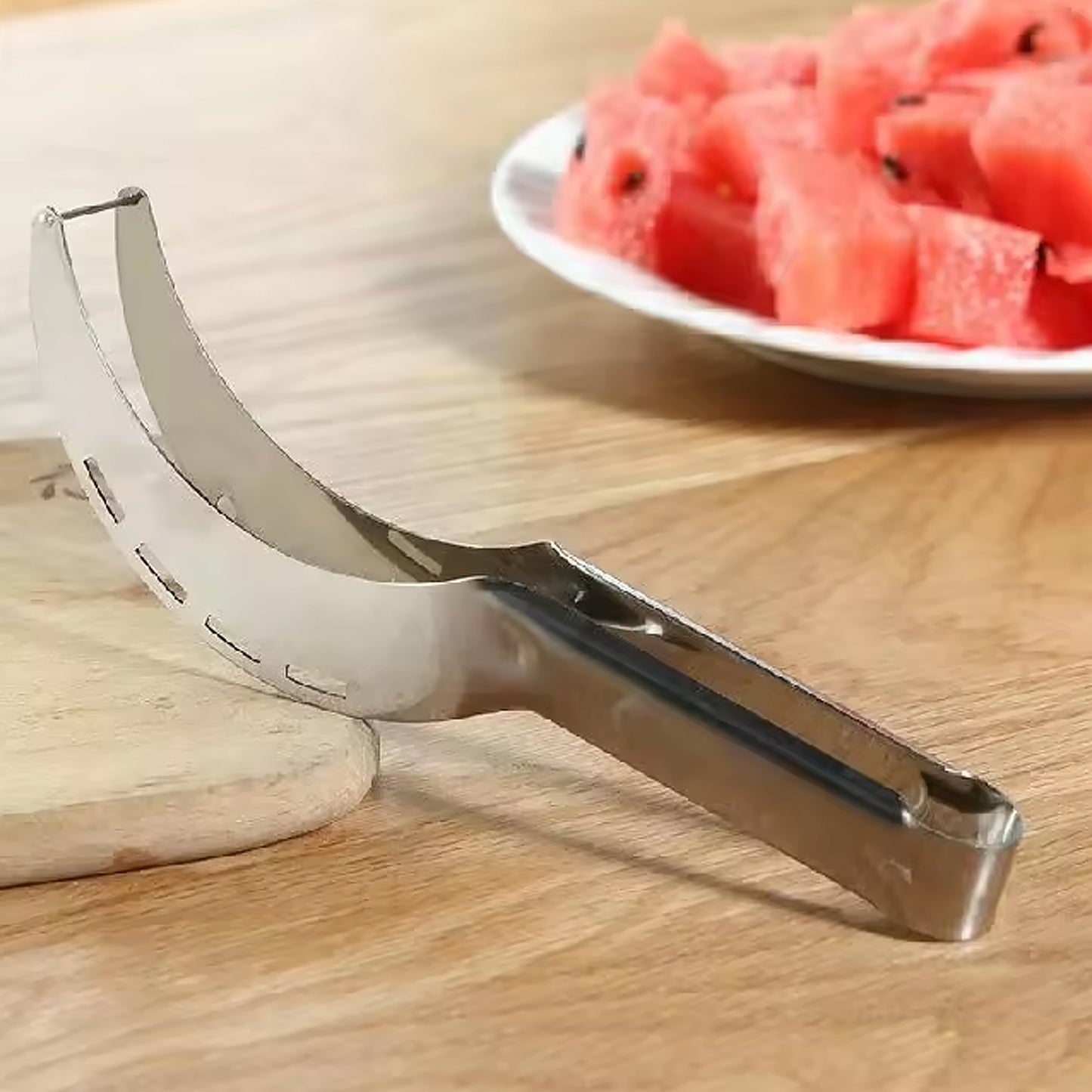 3-in-1 Stainless Steel Fruit Slicer & Corer for Watermelon & Melon (1 Pc) - Happy Price - Image 7